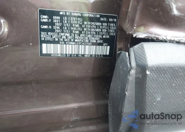 4S4WMALD3K3427589: 43521678