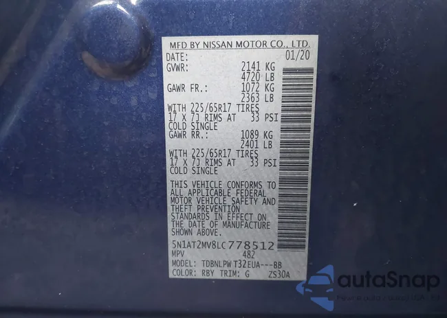 5N1AT2MV8LC778512: 43521902