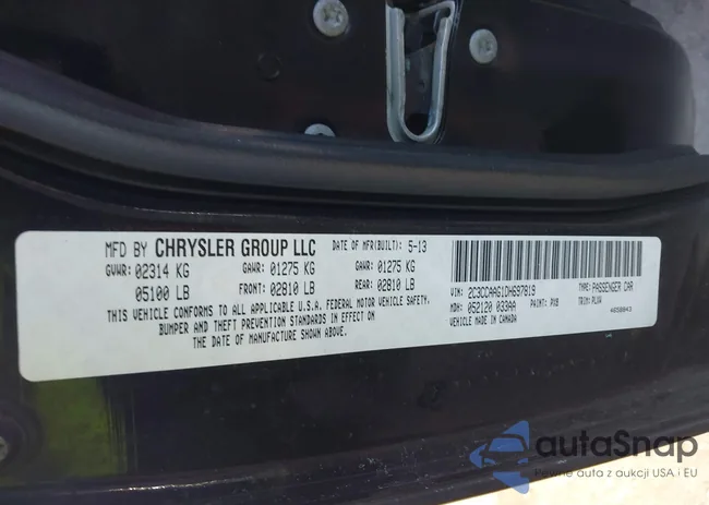 2C3CCAAG1DH697819: 43521956