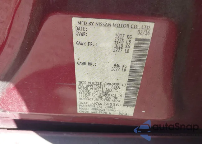 1N4AL3AP7GN345361: 43521988