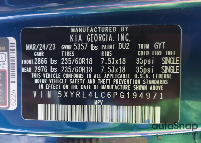 5XYRL4LC6PG194971: 43521019