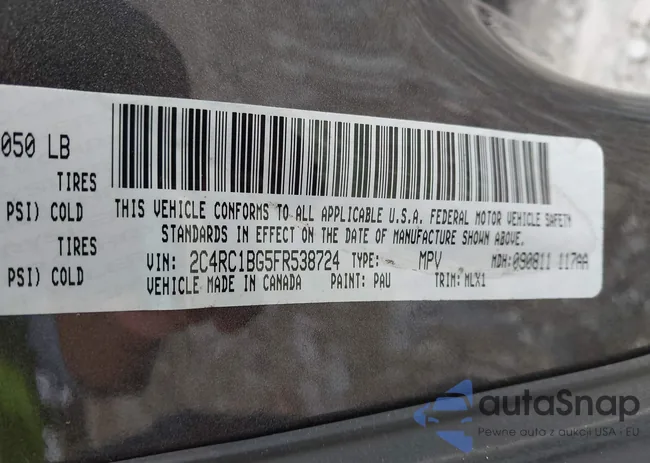 2C4RC1BG5FR538724: 43521026