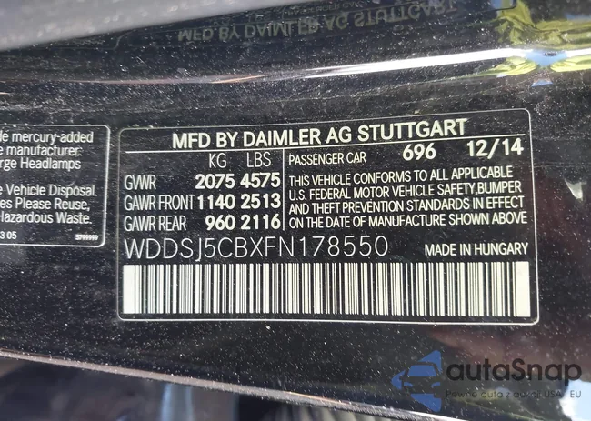 WDDSJ5CBXFN178550: 43521060