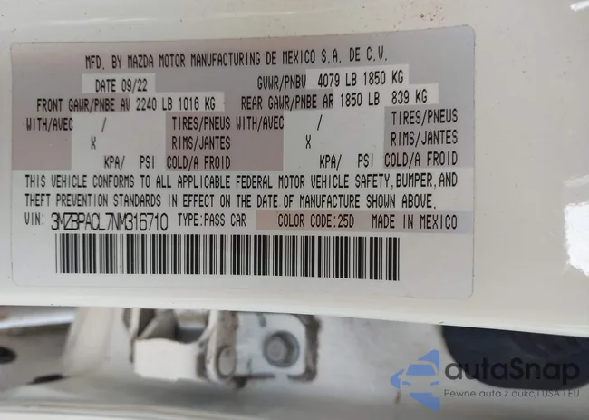 3MZBPACL7NM316710: 43521105