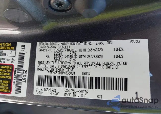 5TFNC5DB1PX033094: 43521123