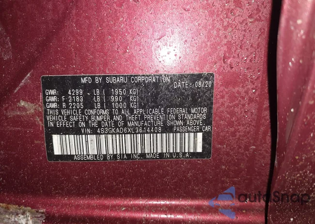 4S3GKAD6XL3614408: 43521124