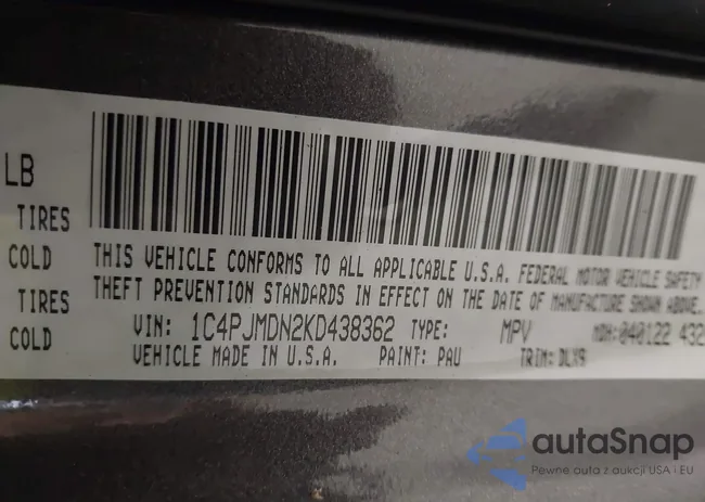 1C4PJMDN2KD438362: 43521176