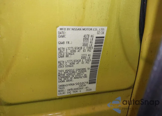 1N6BA1F49GN505079: 43521209