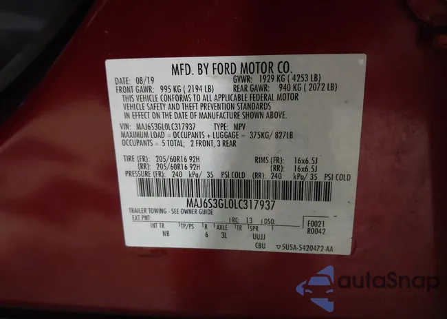 MAJ6S3GL0LC317937: 43521331