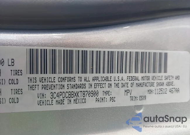 3C4PDCBBXKT870900: 43521379