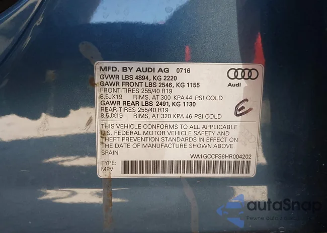 WA1GCCFS6HR004202: 43522402