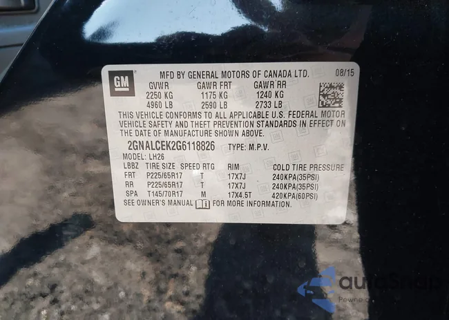 2GNALCEK2G6118826: 43522445