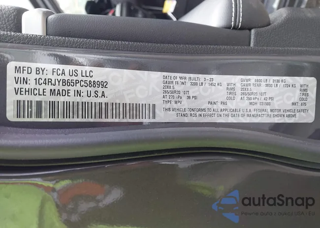 1C4RJYB65PC588992: 43522478