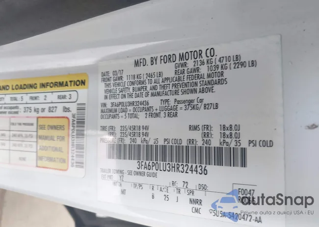 3FA6P0LU3HR324436: 43522575