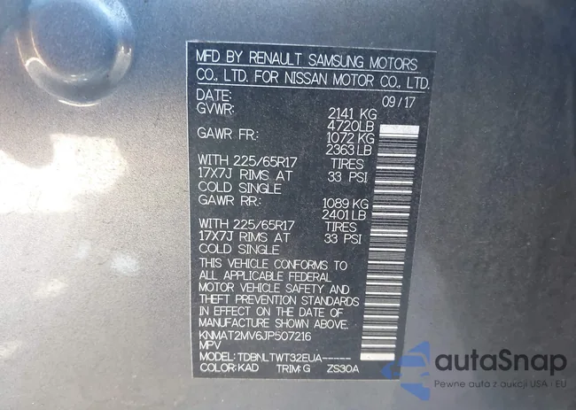 KNMAT2MV6JP507216: 43522583