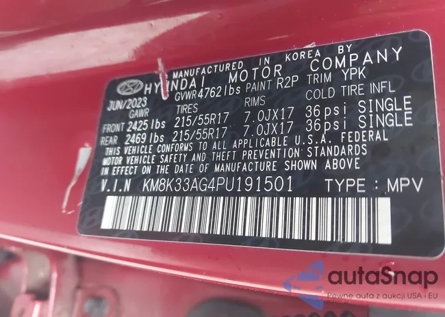 KM8K33AG4PU191501: 43522654