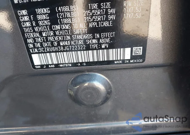 3CZRU6H38JG722322: 43522670