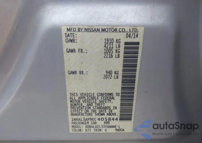 1N4AL3AP9EC405844: 43522801