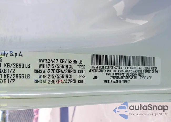 ZFBERFAT6G6B84588: 43522920