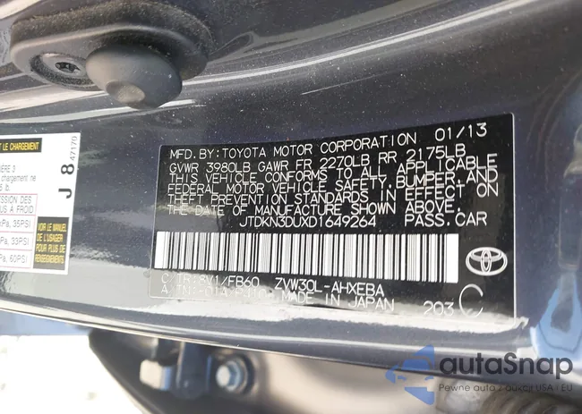 JTDKN3DUXD1649264: 43522925