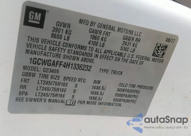 1GCWGAFF4H1336232: 43522955