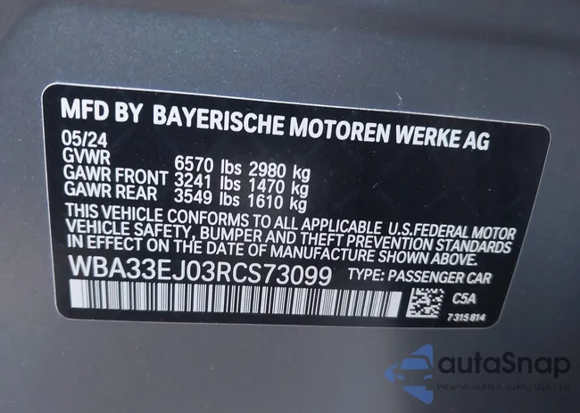 WBA33EJ03RCS73099: 43522976