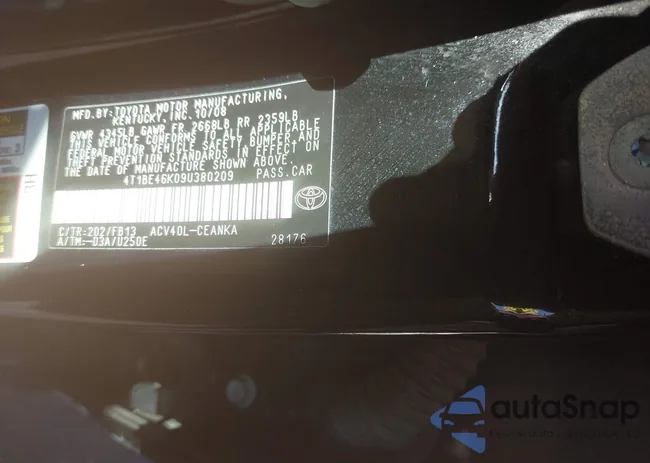 4T1BE46K09U380209: 43522023