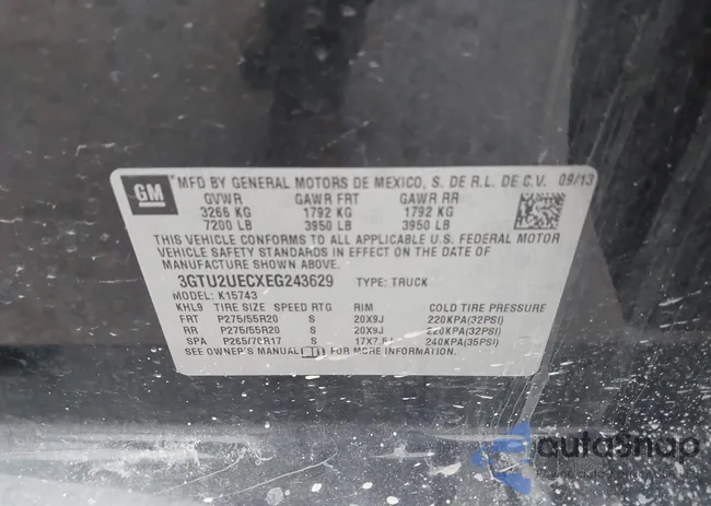 3GTU2UECXEG243629: 43522241