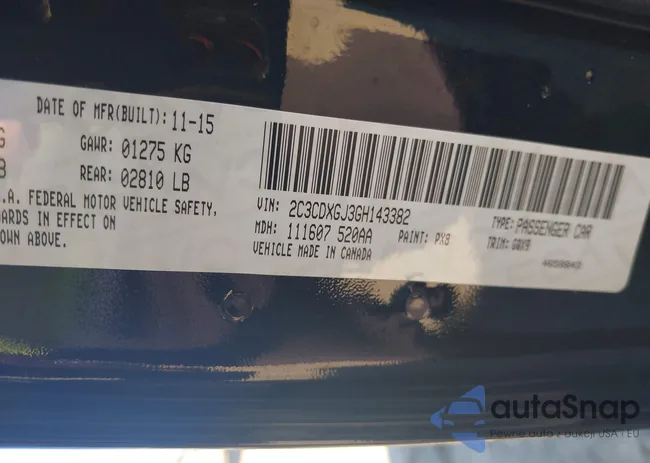 2C3CDXGJ3GH143382: 43522247