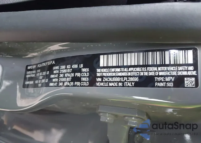 ZACNJBBB1LPL28696: 43522301