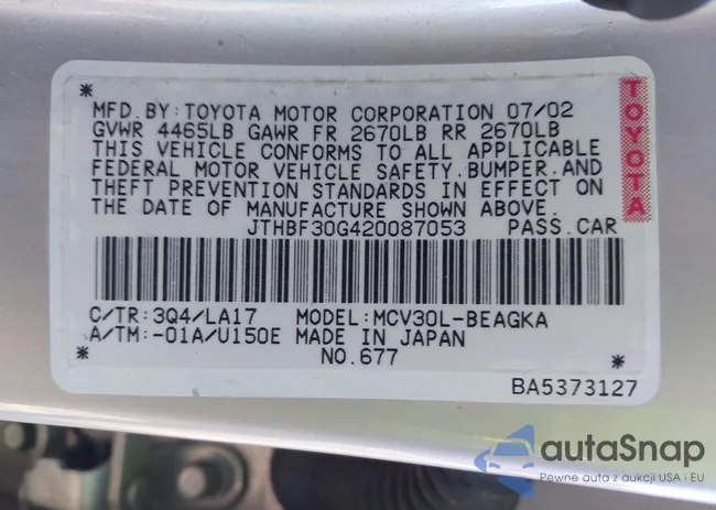 JTHBF30G420087053: 43523536