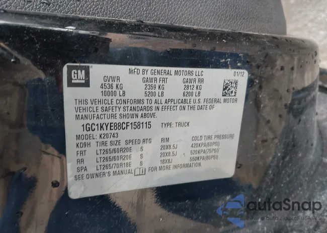 1GC1KYE88CF158115: 43523682