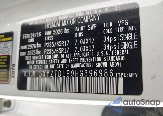 5XYZTDLB9HG396986: 43523683