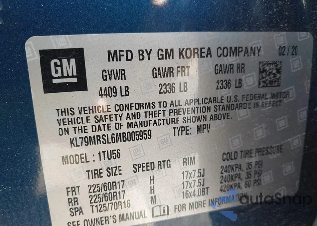 KL79MRSL6MB005959: 43523963