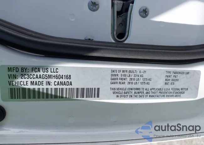 2C3CCAAG5MH604168: 43523006