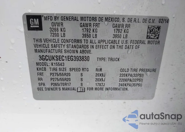 3GCUKSEC1EG393830: 43523118