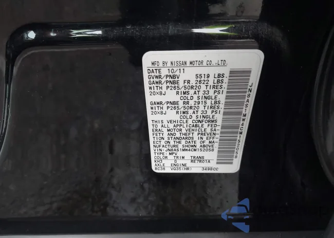 JN8AS1MW4CM152058: 43524609