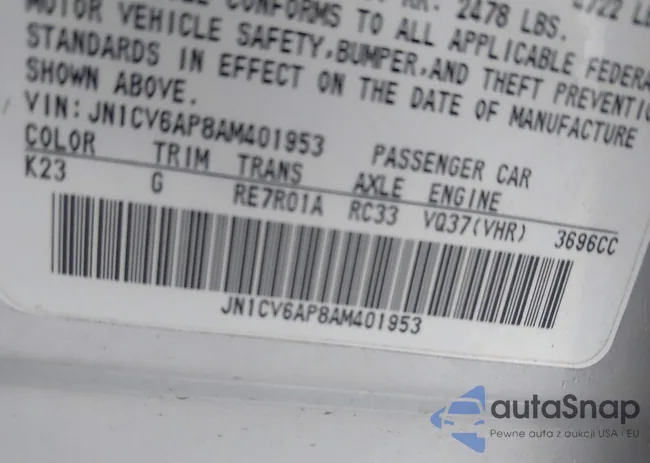 JN1CV6AP8AM401953: 43524687