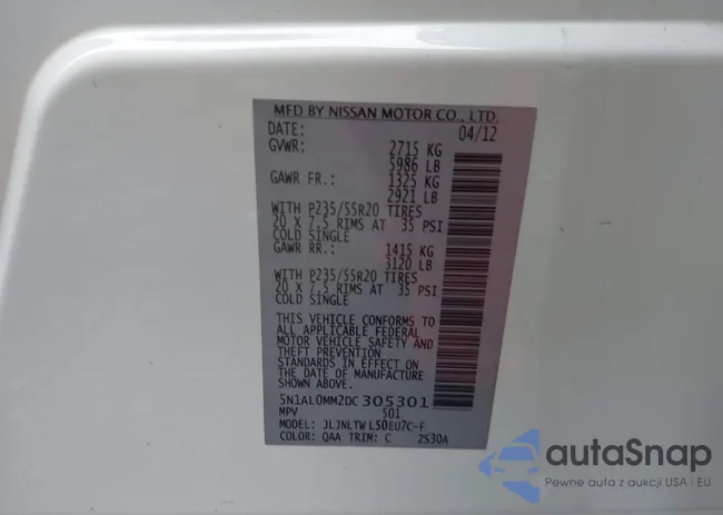 5N1AL0MM2DC305301: 43524921