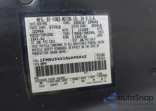 1FMDU34X1SUA98042: 43524014