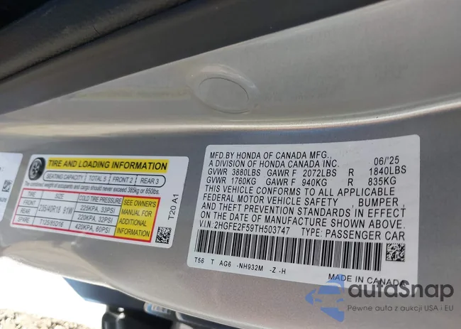 2HGFE2F59TH503747: 43524097