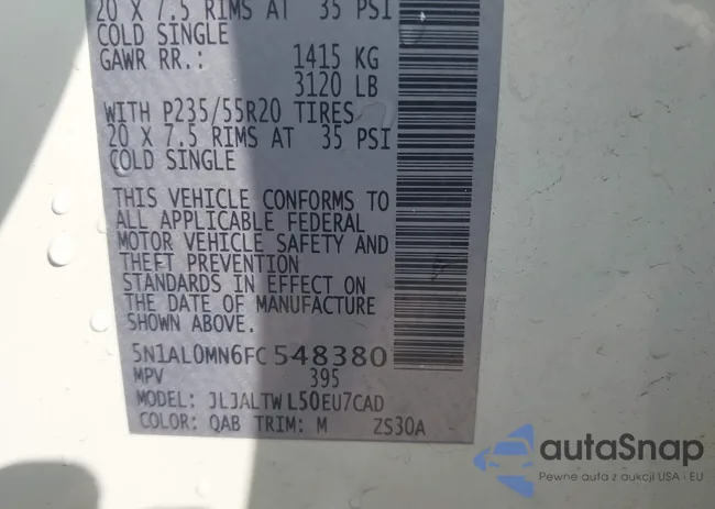 5N1AL0MN6FC548380: 43525465