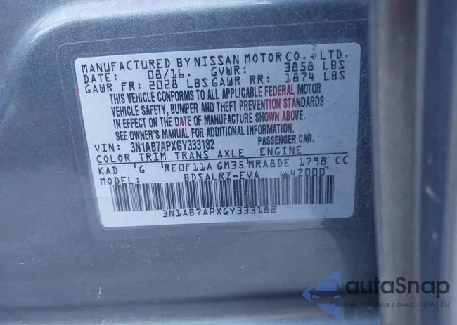 3N1AB7APXGY333182: 43525637