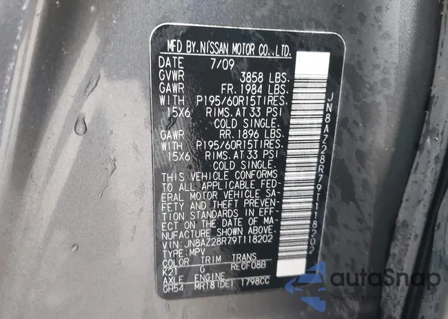 JN8AZ28R79T118202: 43525687