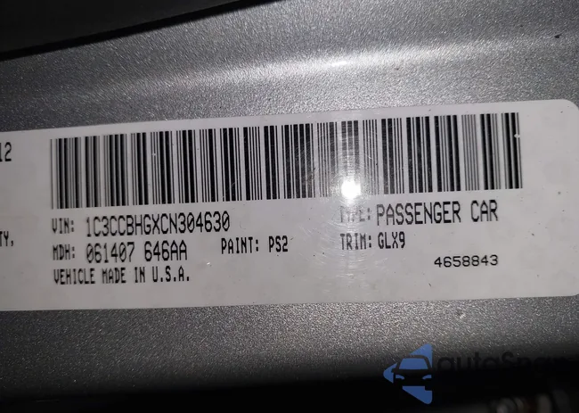 1C3CCBHGXCN304630: 43525714