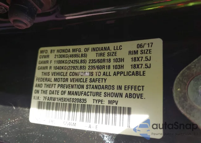 7FARW1H5XHE020835: 43525768