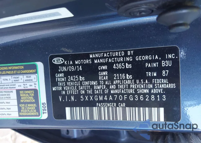 5XXGM4A70FG362813: 43525873