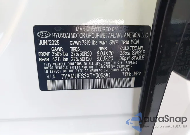 7YAMUFS3XTY006581: 43525890