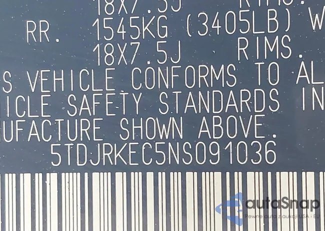 5TDJRKEC5NS091036: 43525060