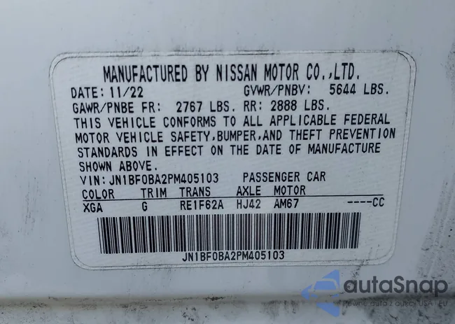 JN1BF0BA2PM405103: 43525084